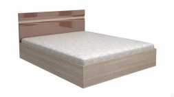 Вегас Кровать двуспальная 1.6м венге / белый глянец
