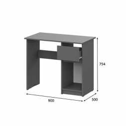 Стол письменный Денвер 0,9м Графит серый
