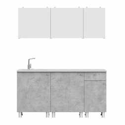 Кухонный гарнитур 1,6м цемент серый
